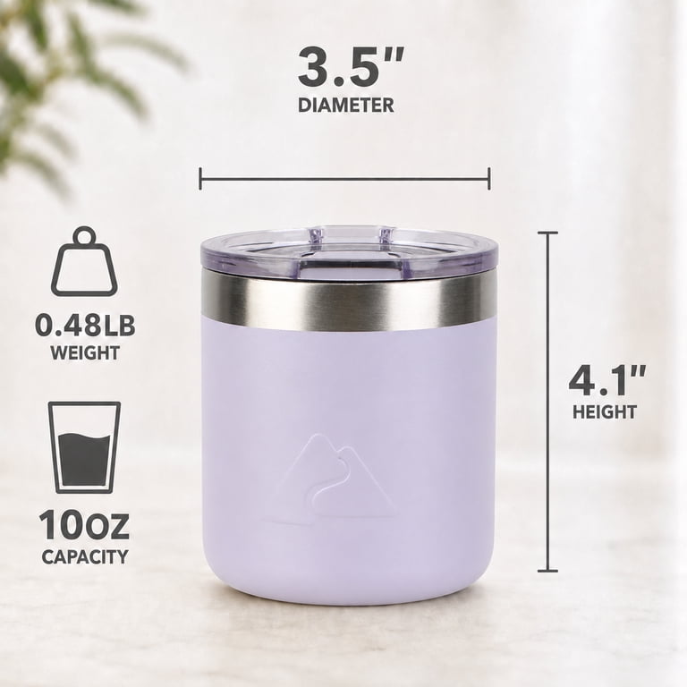 Ozark Trail 10 oz Ceramic-Lined Stainless Steel Lowball Tumbler