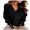 hwj# Black340, variant on Women Wrap V Neck Solid Color Sweatshirt Long Sleeve Gold Button Detail Loose Drop Shoulder Soft Casual Elegant Pullover Top,White,L