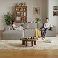 thumbnail image 5 of DILORA Sectional Boneless Sofa, L-shaped Couch(Camel,Left Chaise ),Modular and Compressed，Two Packages，108 Inches, 5 of 9