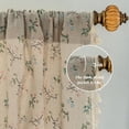 thumbnail image 3 of Seasonwood Living Room Curtains,Flower Light Filtering Rod Pocket curtains,2 Panels,59 in x 63 in, 3 of 7