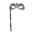 thumbnail image 1 of Máscara de máscaras de máscara de vestuario de metal elegante para el carnaval show fantasía cosplay Negro, 1 of 8