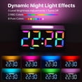 thumbnail image 3 of Mpow Alarm Clocks, RGB Digital Clock with Night Light, Desk Clock for Bedside, Power-Off Memory & Alarm, Dual Alarm, 5 Level Brightness +Off, 12/24H, 9min Snooze, Reveil Matin for Bedrooms, Pink, 3 of 12