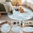 thumbnail image 5 of Coastal Starfish Round Area Rug 3.3Ft Washable Circle Rugs for Dining Room Table, Summer Ocean Blue Farm Wooden Plank Non-Slip Carpet Floor Mats Indoor Outdoor Carpet Runner Aesthetic Home Decor, 5 of 8