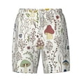 thumbnail image 4 of Lsque Mens Swim Trunks Colorful Mushrooms and Plants Pattern - Bathing Suit Compression Liner - Beach Swim Shorts Swimwear - (S-3XL) - Stretch Quick Dry -XX-Large, 4 of 9