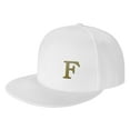 thumbnail image 1 of ZICANCN Alphabet F Pattern Baseball Caps, Trucker Hats for Men And Women, Adjustable Breathable Flat Caps, White, 1 of 6