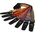 thumbnail image 2 of Lock-It Straps Bob Masse Rock Art Leather End Guitar Strap Purple Flowers, 2 of 2