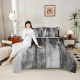 thumbnail image 4 of Manfei Splashing Ink Bedding Comforter Set,Painting Aesthetic Twin Comforter Sets,Gray Black Bedding Set For Kids,Super Cozy Room Decor Reversible,2 Pieces, 4 of 8