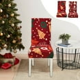 thumbnail image 7 of Christmas Chair Covers, Christmas Chair Covers Stretch, Protective Stretch Chair Covers for Christmas Dining Room Decor, Red Polyester Dustproof Washable Elastic Spandex Chair Slipcovers for Party, 7 of 7
