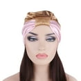 thumbnail image 7 of Visland Women Turban Cap, Fashiion Elastic Stretch Double Layer Satin Hair Care Hat Beanie Headscarf Head Cover Headwrap for Bathing Sleeping Makeup, 7 of 7