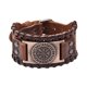 thumbnail image 1 of Brazalete de cuero Sunnimix Pulseras anchas de puño Hombre Marrón, 1 of 8