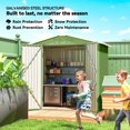 thumbnail image 4 of Outsunny 6.5' x 4'  Outdoor Storage Shed, Metal Garden Shed, Light Green, 4 of 10