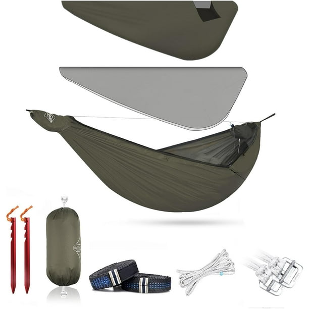 Hamaca de Camping Onewind Airstream con Mosquitero Verde