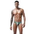 thumbnail image 5 of PEASKJP Mens Briefs Sport Solid Color Swimsuit,Green S, 5 of 5