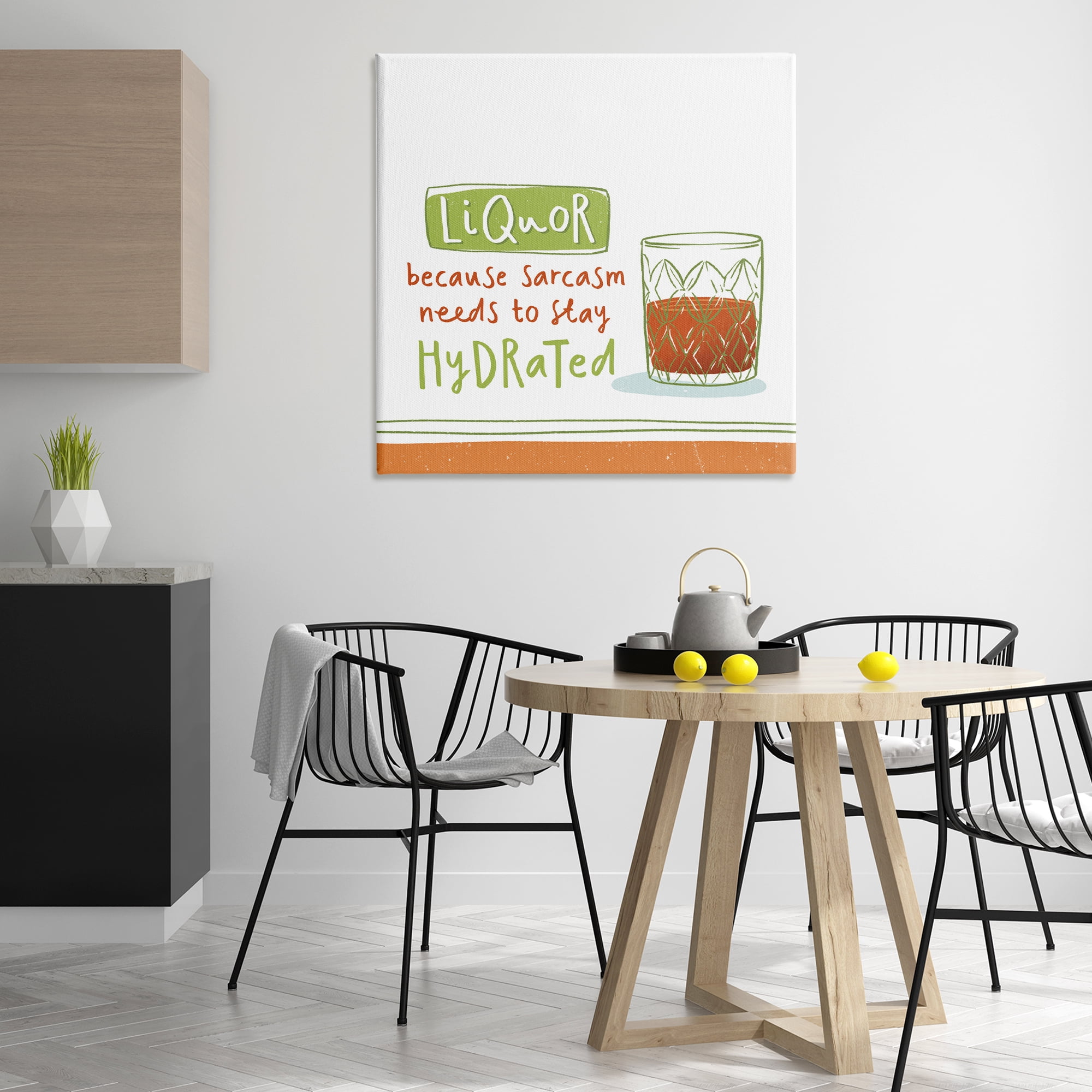 Stupell Industries Funny Liquor Phrase Food & Beverage Painting Wrapped Canvas Art Print Wall Art, 36 x 36