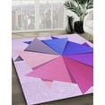 thumbnail image 3 of Ahgly Company Machine Washable Indoor Rectangle Transitional Mauve Purple Area Rugs, 8' x 10', 3 of 7