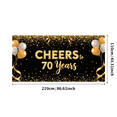 thumbnail image 3 of Balloon Cheers 70 Years Celebration Banner for Special Events Anniversary Party Supplies Decorations Backdrop Photography Props Background, 3 of 8