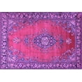 thumbnail image 1 of Ahgly Company Indoor Rectangle Medallion Purple Traditional Area Rugs, 5' x 7', 1 of 4