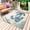 Blue beige, variant on Blue Teal Crab Coastal Outdoor Rug 4x6 Ft - Reversible Patio Rug Outdoor Camping Rugs, Nautical Coral Starfish Beach Washable Indoor Outdoor Area Rugs, Non-Slip Outdoor Carpet Runner for Deck/Porch