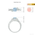thumbnail image 5 of ANGARA Natural Nature Inspired Aquamarine & Diamond Twisted Vine Ring in 14K White Gold for Women (Size-6mm) | March Birthstone, Anniversary, Jewelry Gift for Women | Natural Aquamarine Ring, 5 of 10