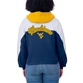 thumbnail image 5 of Women's WEAR by Erin Andrews Navy West Virginia Mountaineers Color-Block Full-Zip Hoodie, 5 of 5