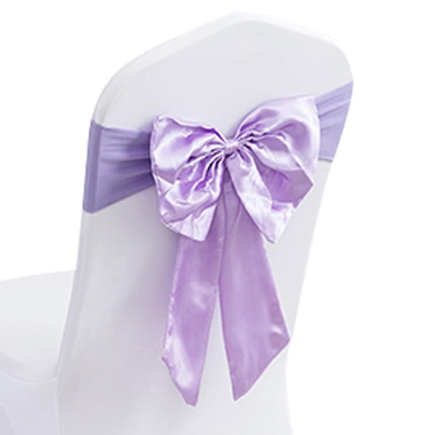 20 piezas elegante satén boda/fiesta funda para silla fajas/lazos-cinta de lazo de doble capa faja trasera