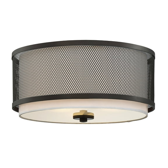 Trade Winds Fremont 3-Light Flush Mount Ceiling Light in Oil Rubbed Bronze