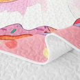 thumbnail image 5 of Manfei Repeating Bat Pattern Bed Spread Queen,Halloween Themed Skeleton Queen Coverlet Set,Pink Reversible,3pcs,1 Quilt and 2 Pillowcases, 5 of 7