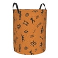 thumbnail image 3 of LNWH Laundry Basket, Cartoon African Culture Graffiti Pattern Foldable Laundry Hamper with Handles Waterproof, Small Size, 3 of 8
