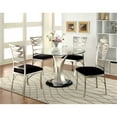 thumbnail image 2 of Bowery Hill 19" Contemporary Stainless Steel Dining Chair in Silver (Set of 2), 2 of 7