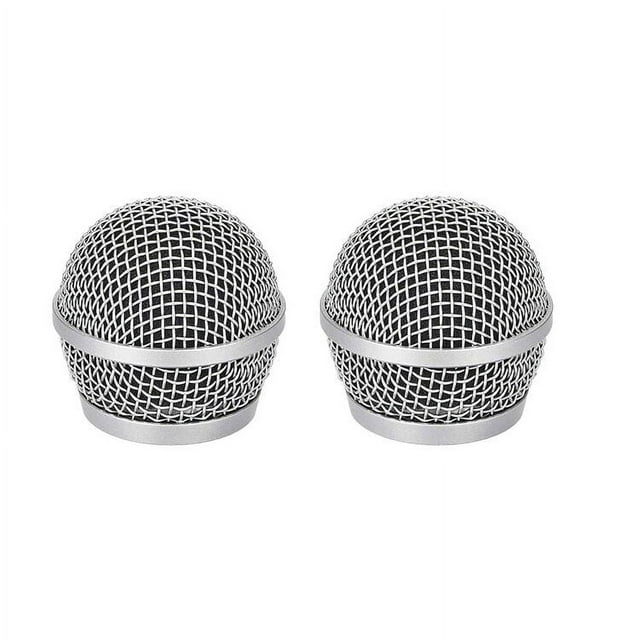 kurtrusly Grille de Microphone de Remplacement Portable Professionnelle Détachable Filaire Sans Fil avec Éponge Intégrée pour KTV Fête Concert Tête de Micro Type 1