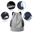 thumbnail image 2 of Waterproof Drawstring Backpack Sports Gym Bag With Shoes Compartment, Waterproof Draw String Back Bag For Men Women, 2 of 4
