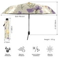 thumbnail image 3 of FORMRS Travel Umbrella Folding Auto Open Close Windproof Rain UV Protection, Purple Floral Rabbit, 3 of 8