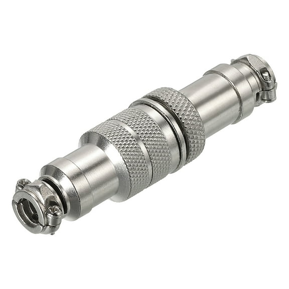 Uxcell Aviation Connector GX16 7 Pins 16mm Silver Male Female Wire Panel Docking Connector