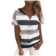 thumbnail image 1 of Pompotops Hauts à Enfiler pour Femmes, T-Shirt à Manches Courtes à Fermeture Éclair Florale, Blouse Chandail en Molleton, 1 of 5
