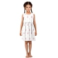 thumbnail image 6 of Girls Dress Bow Knot Flowers Love Sleeveless Dress for Girls Hem A-Line Casual Sundress, 6 of 7