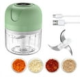 thumbnail image 2 of USB Electric Portable Garlic Cutter Mini Meat Grinder Garlic Puree Crusher Suitable for Garlic Chili Snacks Kitchen Food Chopper (250ml-green), 2 of 7