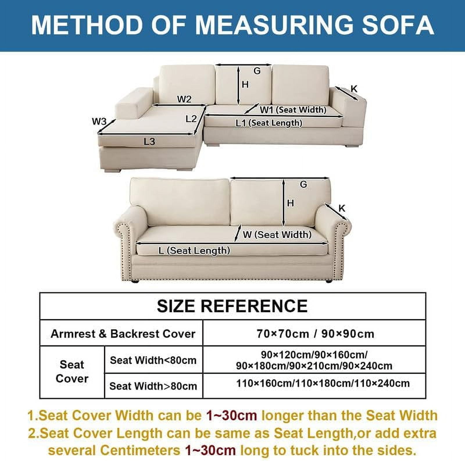 CJC Anti-Slip Sofa Slipcover Sectional Couch Pad for Kids Pets Soft Protection Velvet Sofa Covers for 3 Cushion Couch Loveseat Recliner L Shaped (1 Pcs)