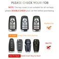 thumbnail image 2 of OFFCURVE Leather Key Cover Fits for Ford Car Key Fob Cover Case Compatible with Ford Mustang Fusion F250 F350 F450 F550 Edge Explorer Raptor Smart Key Holder Car Accessories, Black, 2 of 8