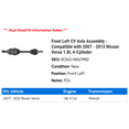 thumbnail image 2 of Front Left CV Axle Assembly - Compatible with 2007 - 2012 Nissan Versa 1.8L 4-Cylinder 2008 2009 2010 2011, 2 of 2