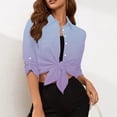 thumbnail image 2 of ZyeKqe Womens Shirts 1/2 Sleeve Lapel Blouse Ladies Summer Casual V Neck Button down Tops, 2 of 9