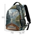 thumbnail image 2 of FORMRS Unisex Backpack Elementary School Travel Bookbag with Reflective Stripes, Wooden Boat, 2 of 7
