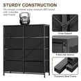 thumbnail image 5 of PayLessHere 8-Drawer Fabric Dresser for Bedroom,Closet Dresser with Metal Frame and Wooden Top Tall Storage Tower for Closet,Living Room and Entryway,Black, 5 of 7