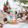 thumbnail image 2 of Yayeee Flameless Candles with Remote Flickering Battery Operated Multi Color Changing, Colorful Checkered Pattern, 2 of 7
