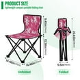 thumbnail image 3 of YAZAOO Camping Chairs Modern Joyful Crimson Winter Pattern Folding chair, 3 of 8