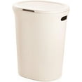 thumbnail image 6 of Superio Ribbed Collection - Eco-Friendly Decorative Plastic Laundry Hamper with Lid and Cut-Out Handles, (2 Pack) Basket Organzier, 6 of 6