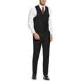 thumbnail image 3 of Alberto Nardoni Black Suit Slim Skinny European Fit Vested 3 Pieces Suit Notch Lapel Side Vented, 3 of 3