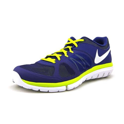 Nike Flex 2014 Run Men's Shoes Deep Royal Blue/White-Venom Green642791 ...