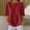 Red, variant on Ussuma Short Sleeves Pullover Knit Blouse for Women with Button Solid Color Loose Women Boho Tops Short Sleeve Summer Flowy Shirts Friend Gathering Work Outdoor Picnic