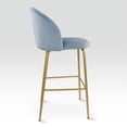 thumbnail image 3 of Sillas Altas Zurich Para Barra de Cocina Banco Desayunador Tapizado con Asiento Suave 2 Piezas Azul Claro, 3 of 6