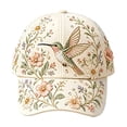 thumbnail image 2 of Embroidered Floral Baseball Cap Lightweight Adjustable Sun Hat for Outdoor Travel Casual Wear 9.1 x 6.7 Inch, 2 of 8